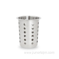 Stainless Steel Cylinder Flatware Silverware Utensil Holder